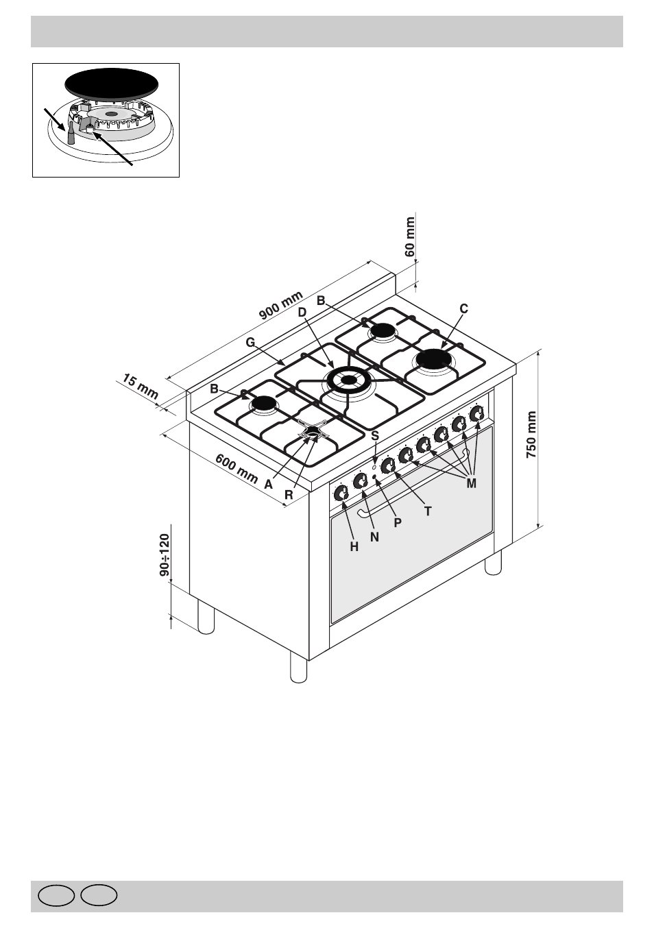 Cooker description, Ie gb | Indesit KP9507EB User Manual | Page 4 / 40