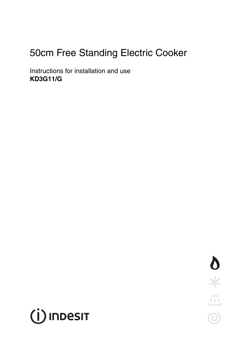 Indesit KD3G11/G User Manual | 24 pages