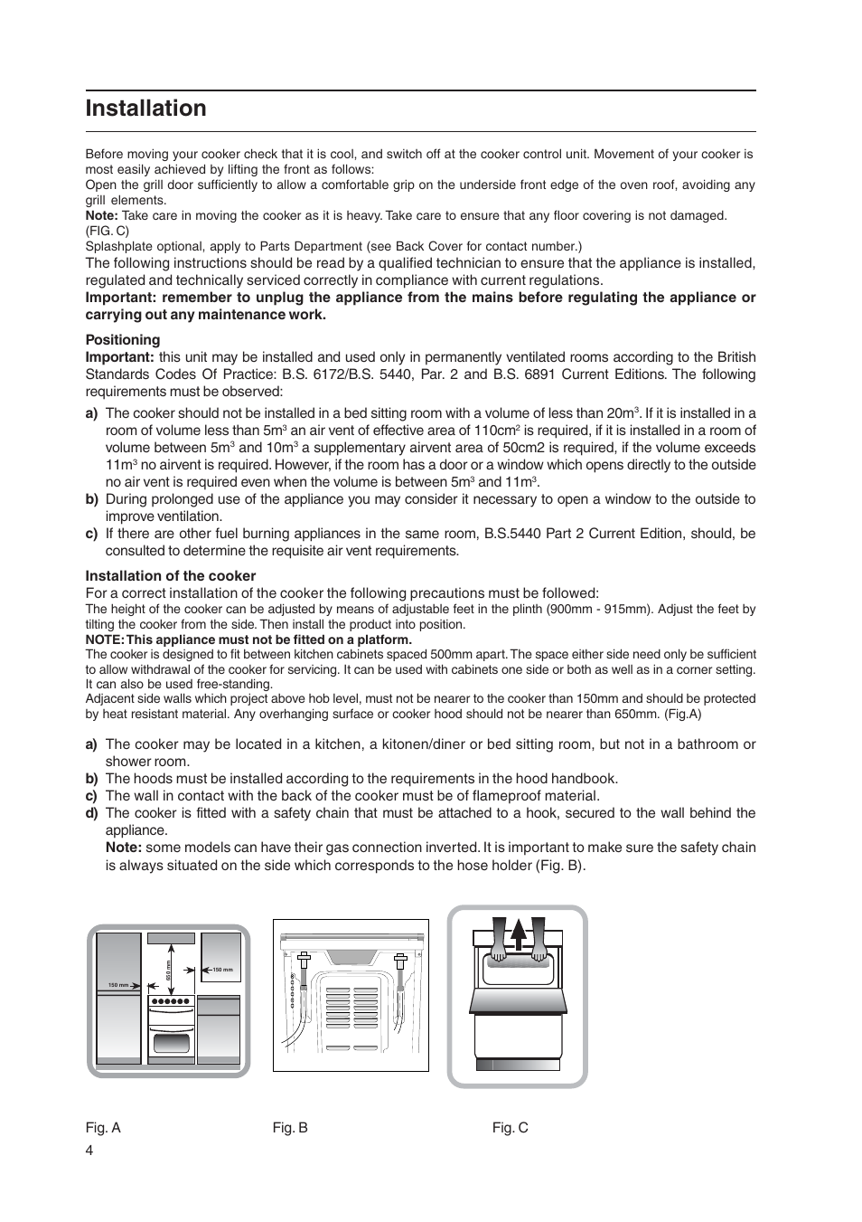 Installation | Indesit KD3G11/G User Manual | Page 4 / 24
