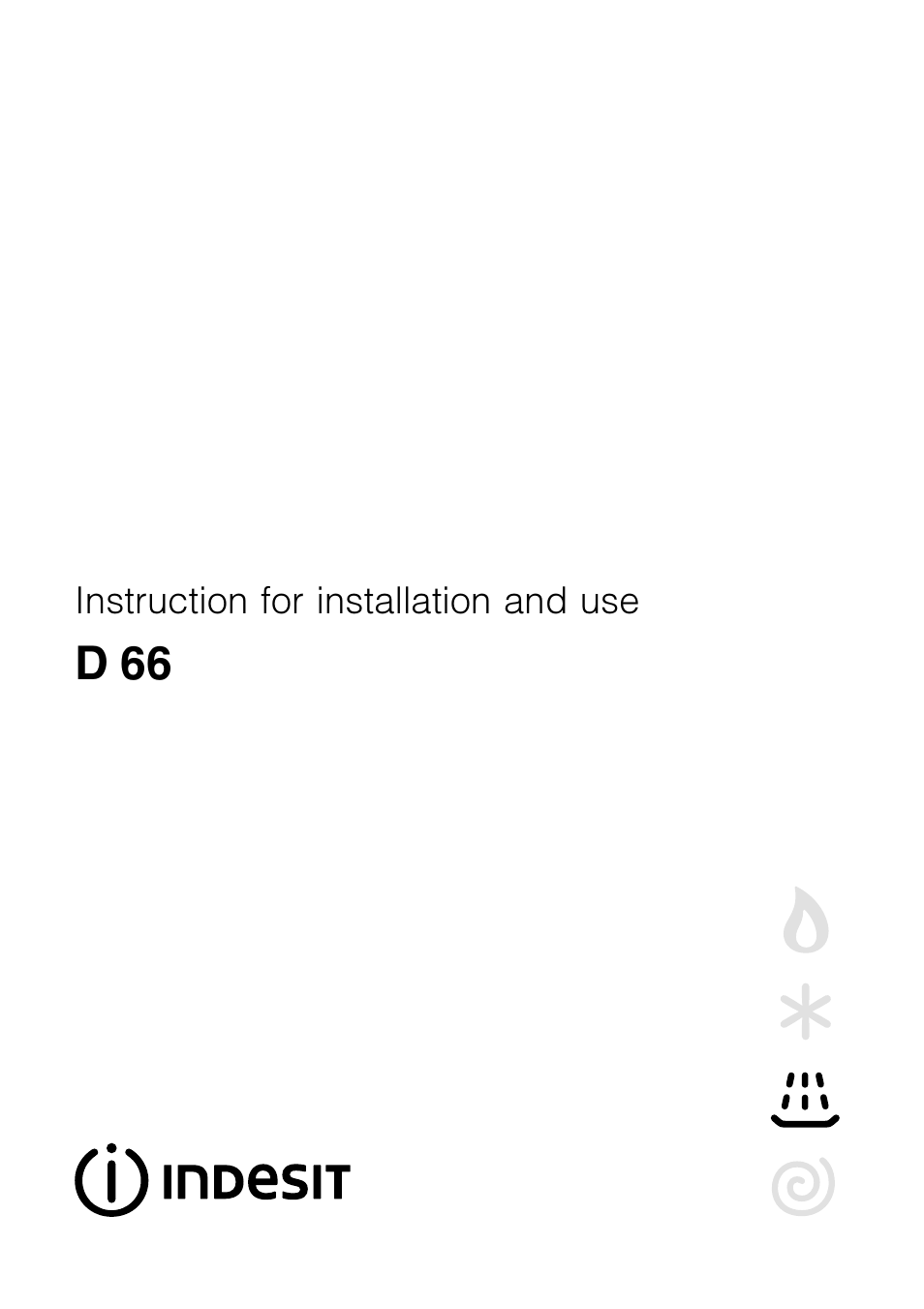 Indesit D 66 User Manual | 16 pages