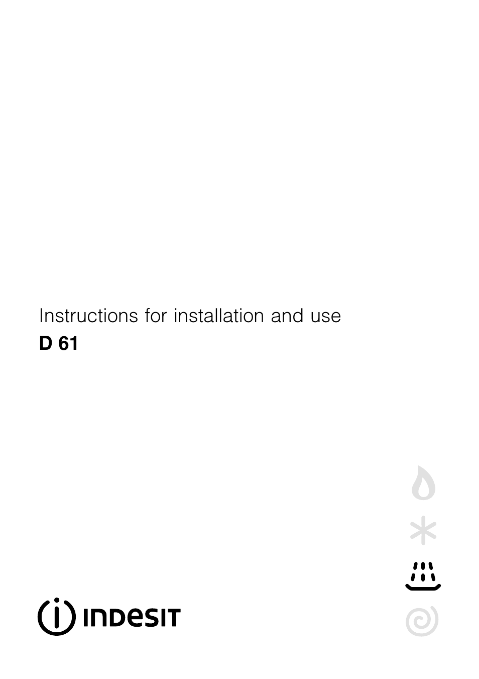 Indesit D 61 User Manual | 16 pages