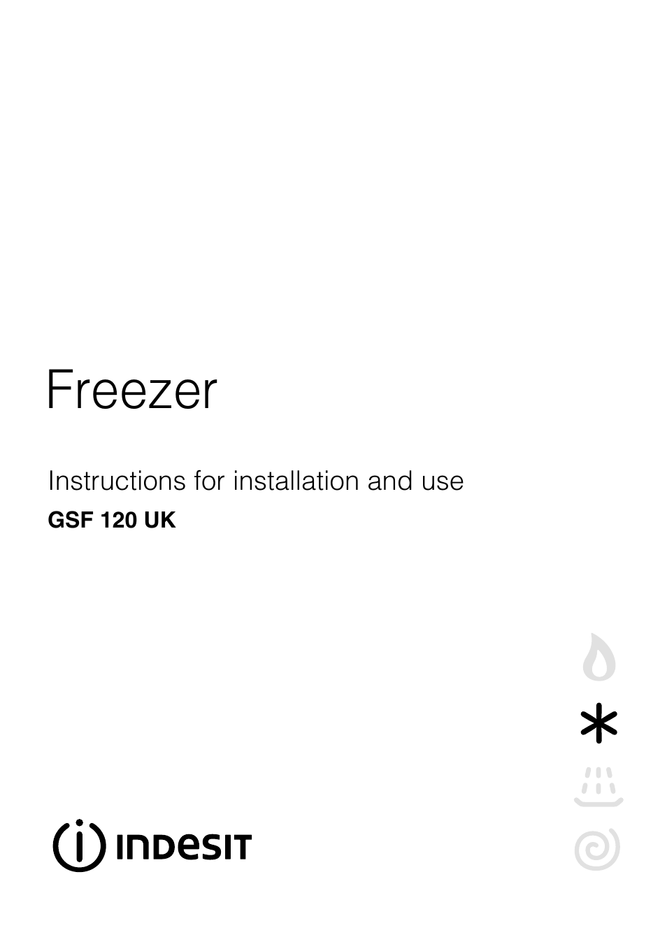 Indesit GSF 120 UK User Manual | 12 pages