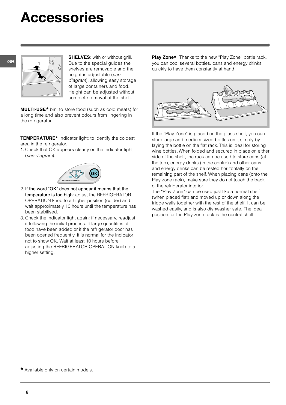 Accessories | Indesit SAAN 300 User Manual | Page 6 / 12