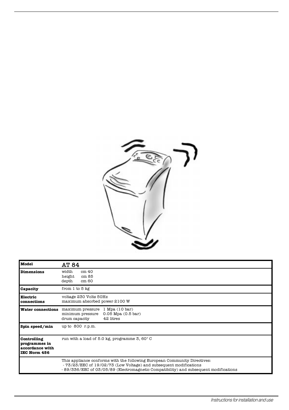 Electronic abc balancing of, Technical features, We take care of your loads | Ariston AT 84 User Manual | Page 15 / 80