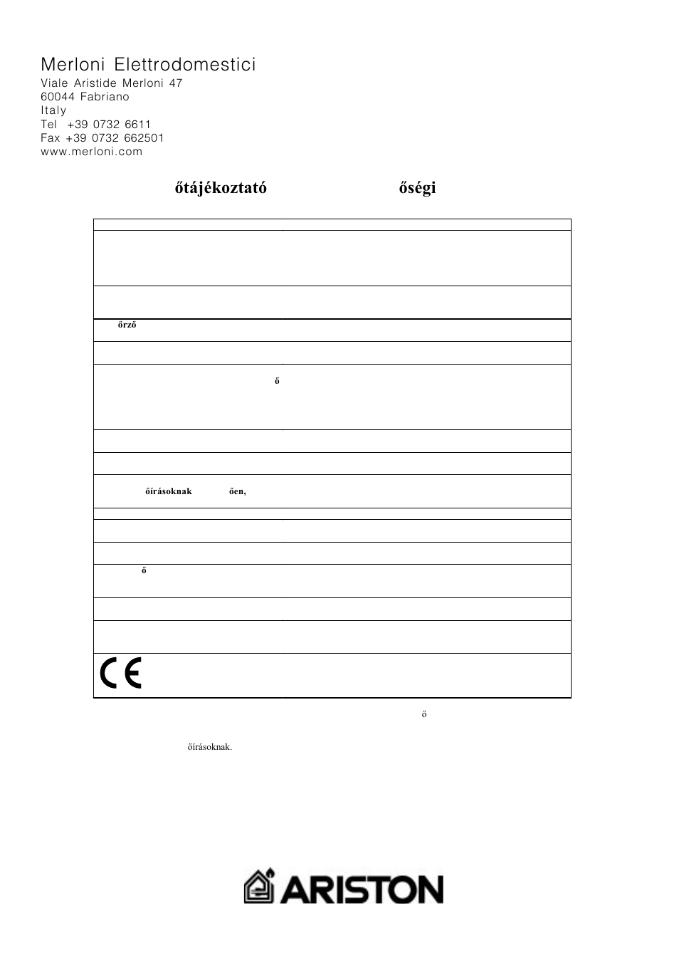 Merloni elettrodomestici | Ariston AT 84 User Manual | Page 64 / 80