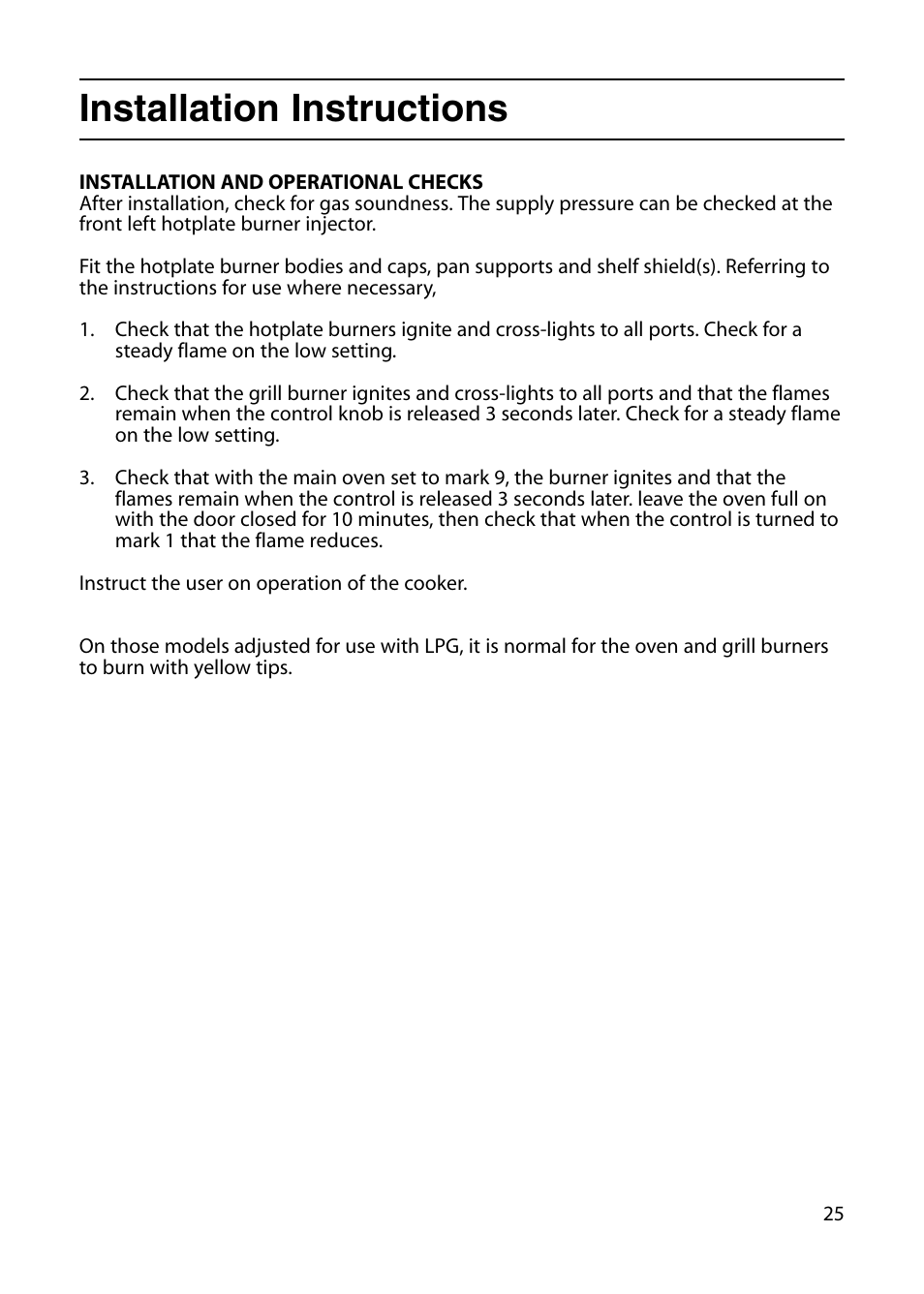 Installation instructions | Indesit KT6G2M User Manual | Page 25 / 28