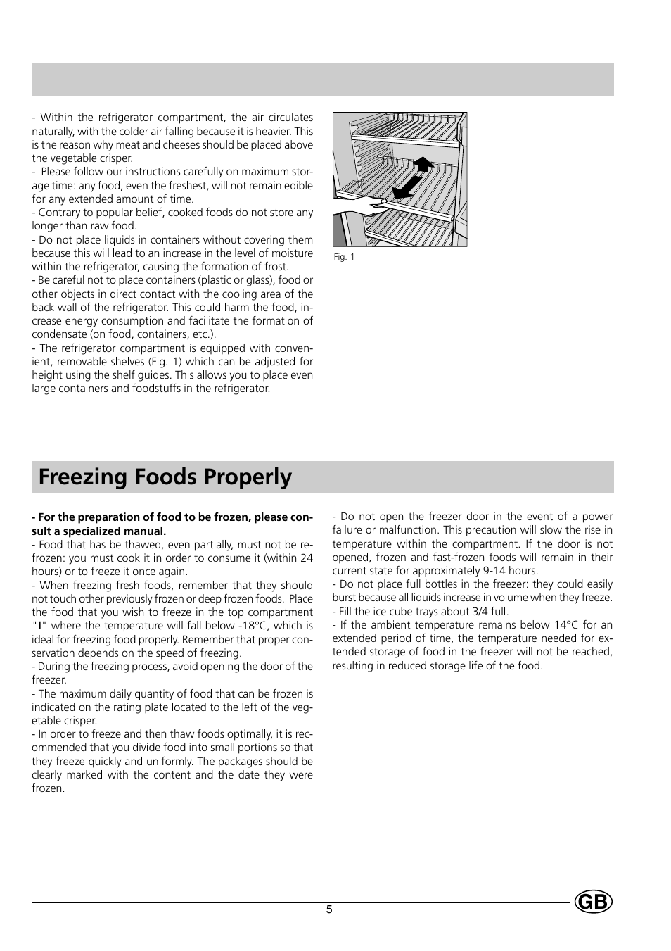 Freezing foods properly | Indesit IN-C 3100 User Manual | Page 7 / 12