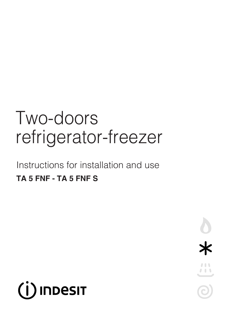 Indesit TA 5 FNF S User Manual | 16 pages