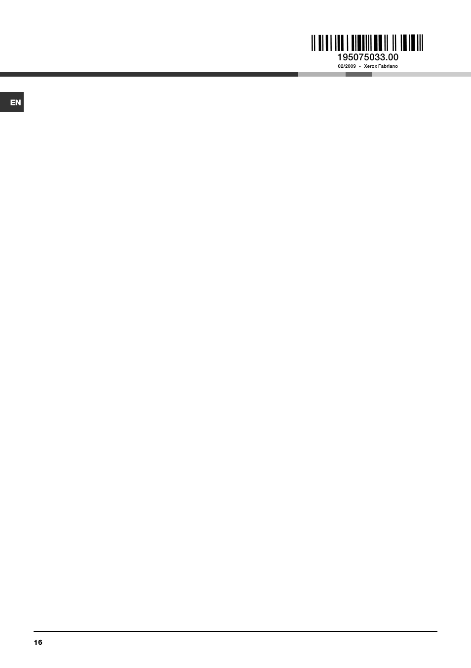 Indesit IDC 75 User Manual | Page 16 / 16