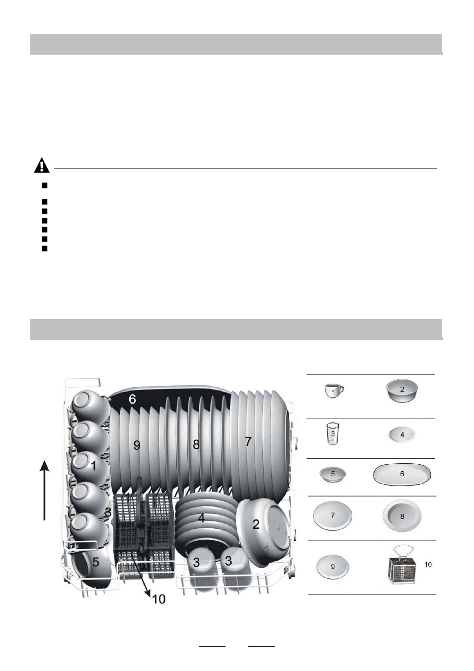 Loading the basket | Indesit Dishwasher ICD User Manual | Page 10 / 23