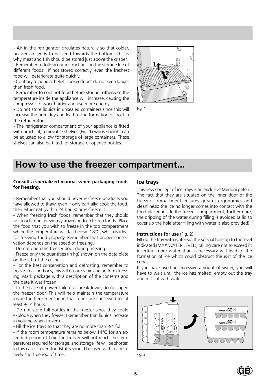 How to use the freezer compartment | Indesit C 138 User Manual | Page 7 / 16