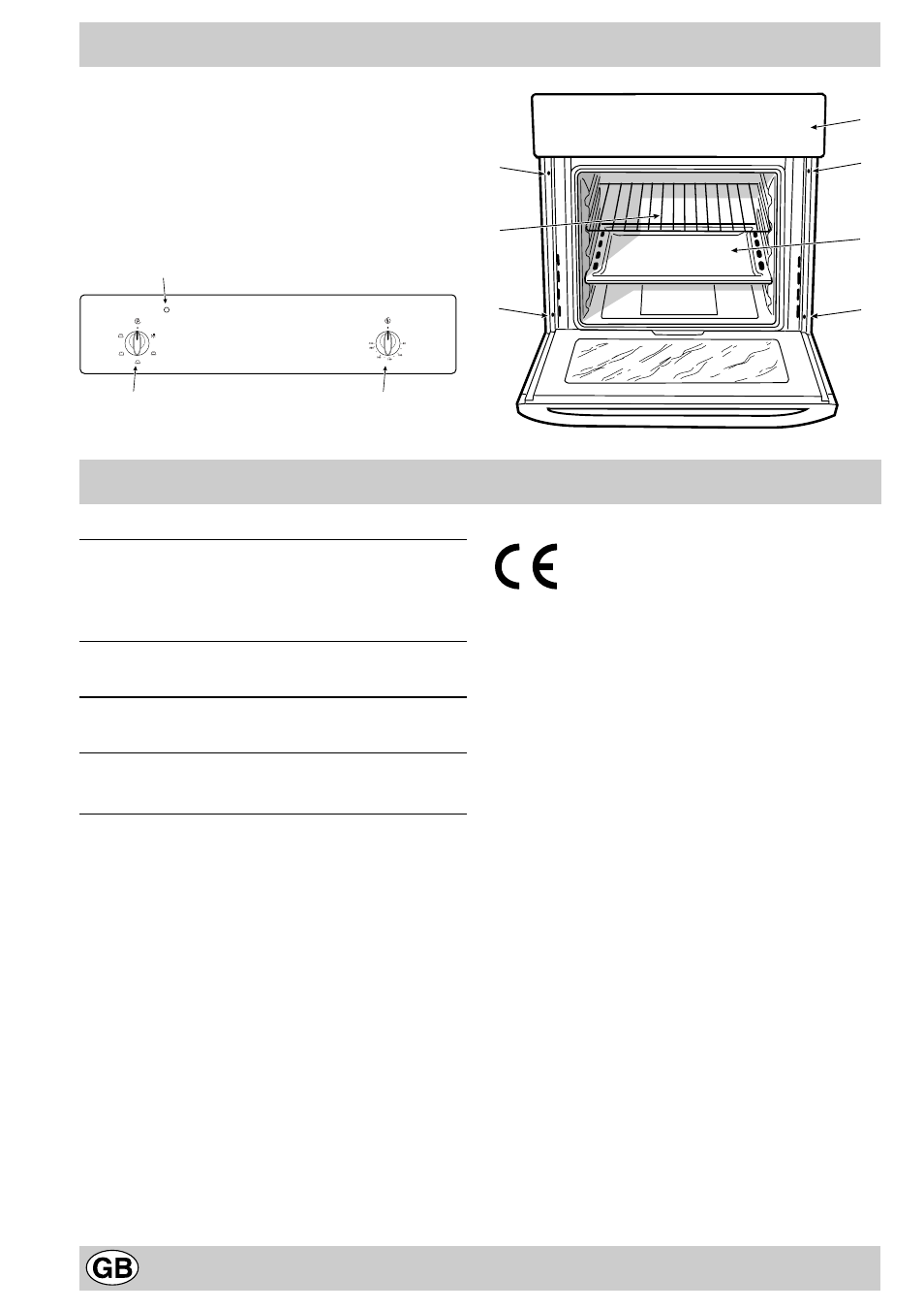 Technical caracteristics, Oven description | Indesit FE 10 K GB User Manual | Page 6 / 12