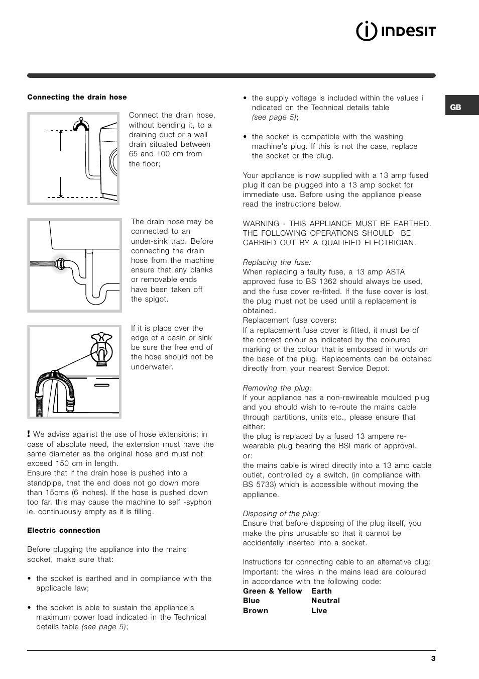 Indesit SIXL 149 D User Manual | Page 3 / 16