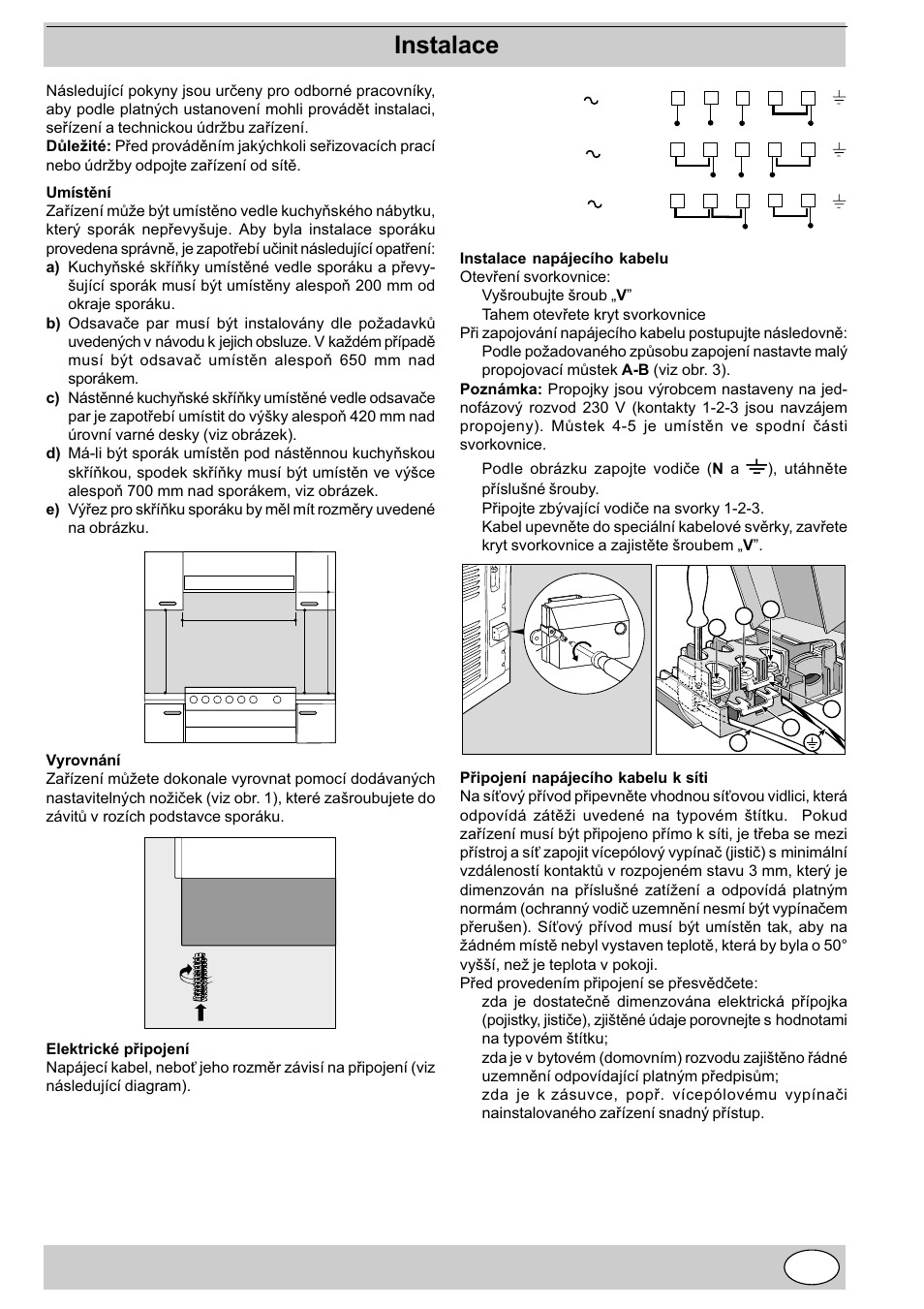 Instalace | Indesit K3C11/R User Manual | Page 23 / 57