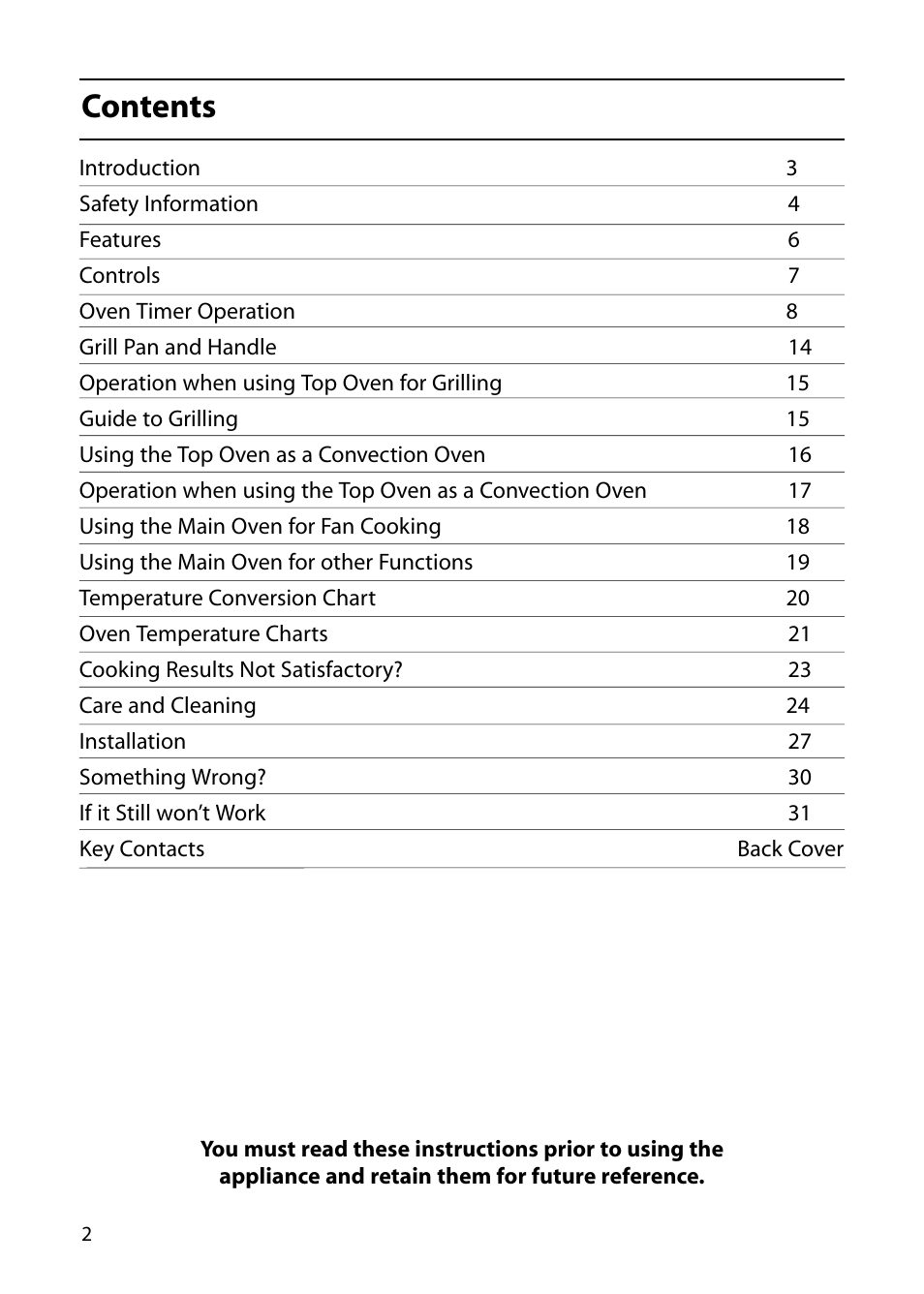 Indesit FIU20 MK2 User Manual | Page 2 / 32