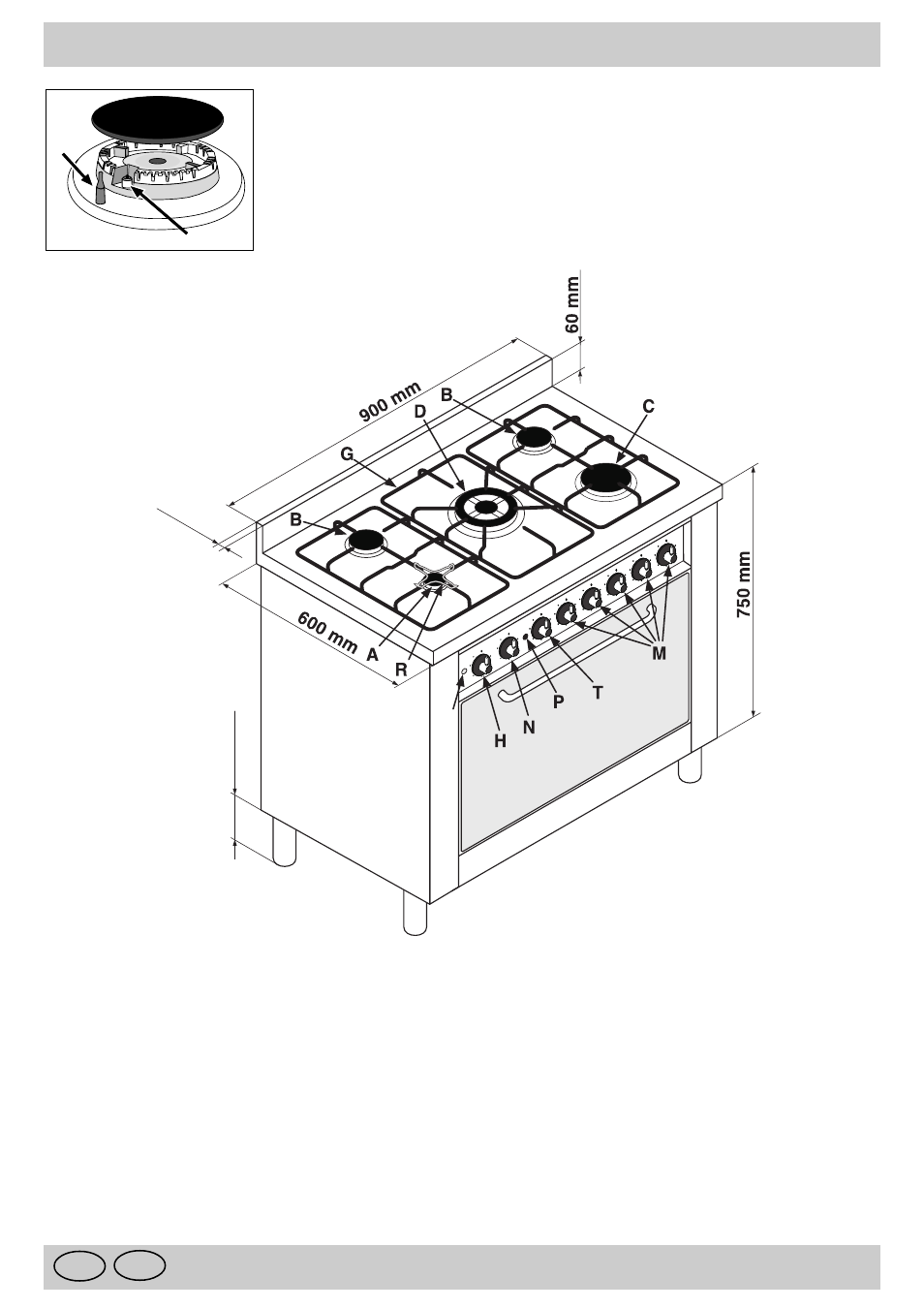 Cooker description, Ie gb | Indesit KP 9508 E (X)/G User Manual | Page 4 / 16