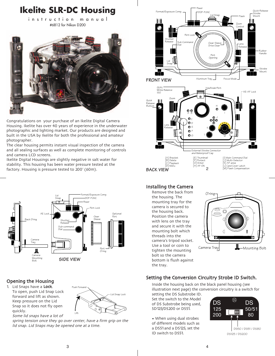 Ikelite Nikon D200 User Manual | 7 pages