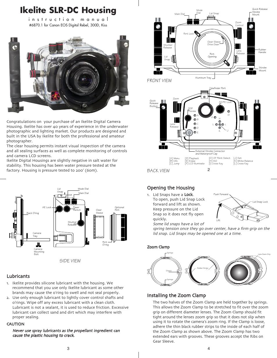 Ikelite Canon 300D User Manual | 6 pages