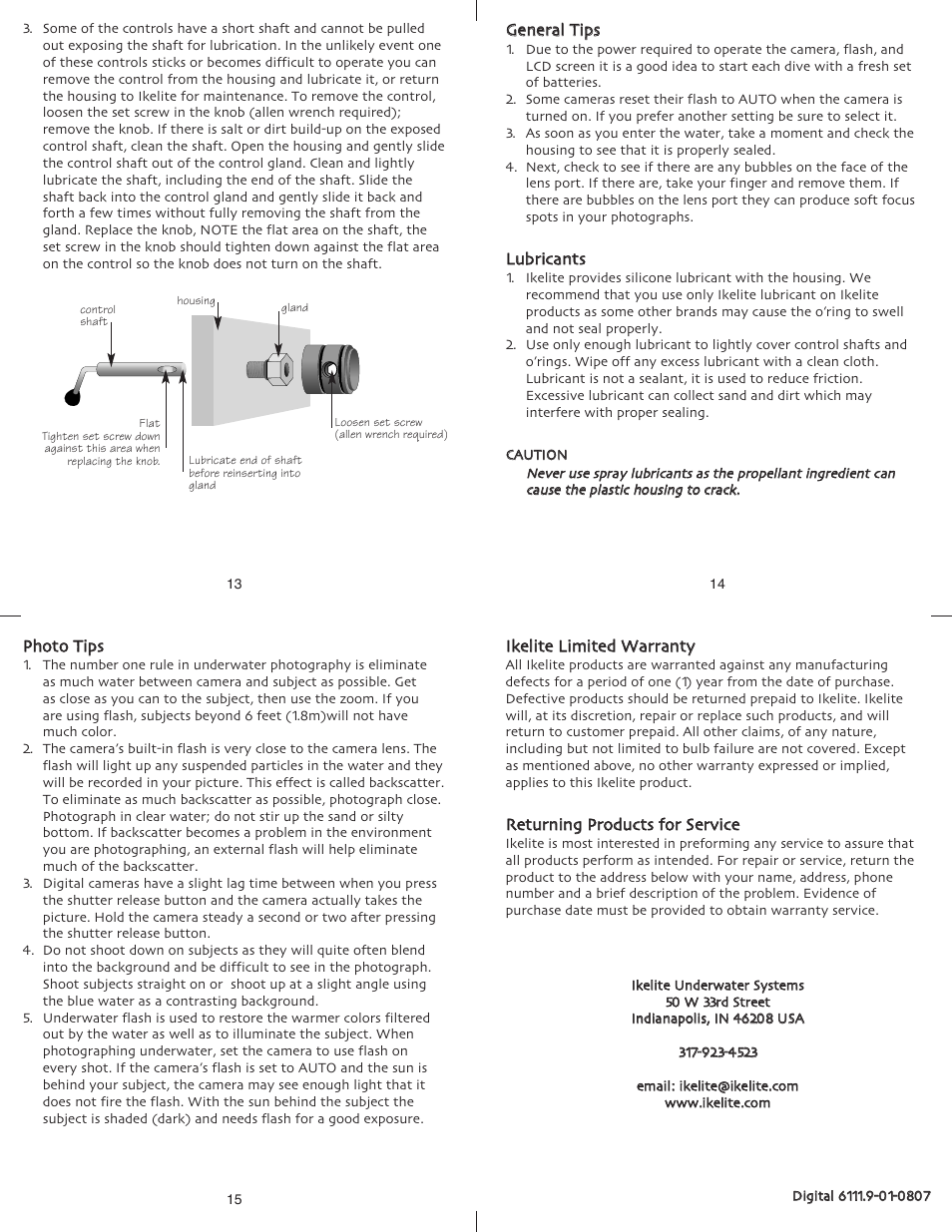 Ikelite DSC-H7 User Manual | Page 4 / 4