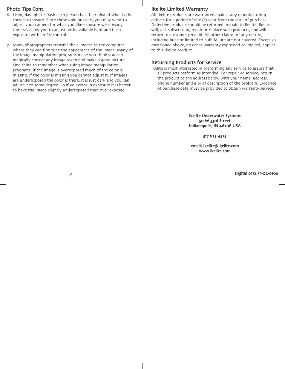 Ikelite Olympus SP-350 User Manual | Page 7 / 7