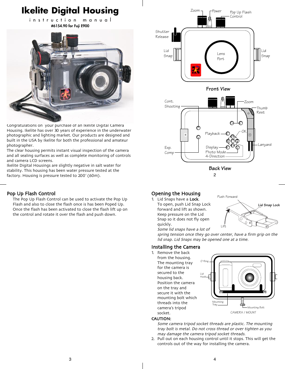Ikelite Fuji E-900 User Manual | 5 pages