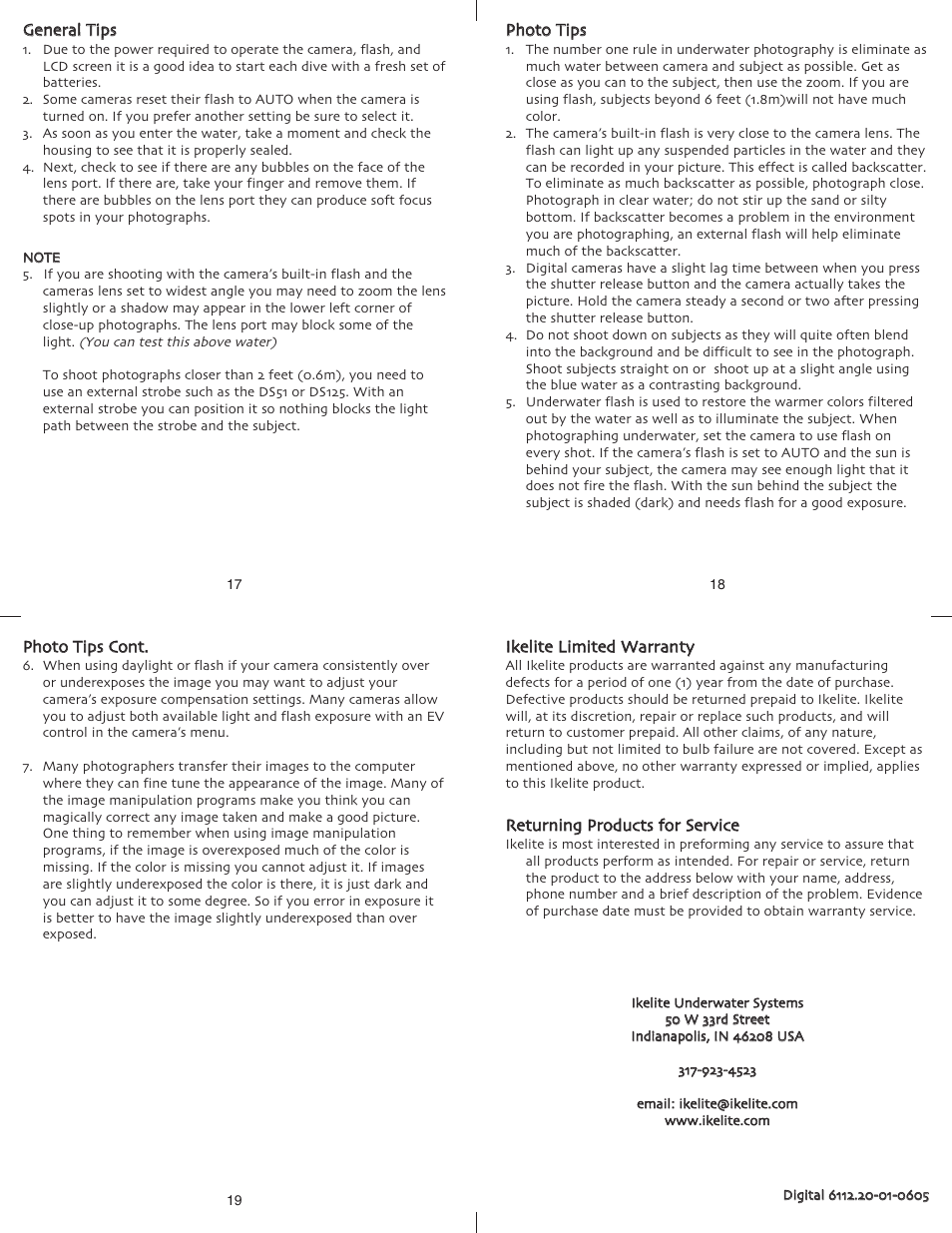 Ikelite DSC-P200 User Manual | Page 6 / 6