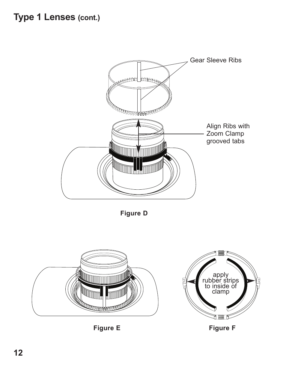 Type 1 lenses, Cont.) | Ikelite D90 User Manual | Page 12 / 28