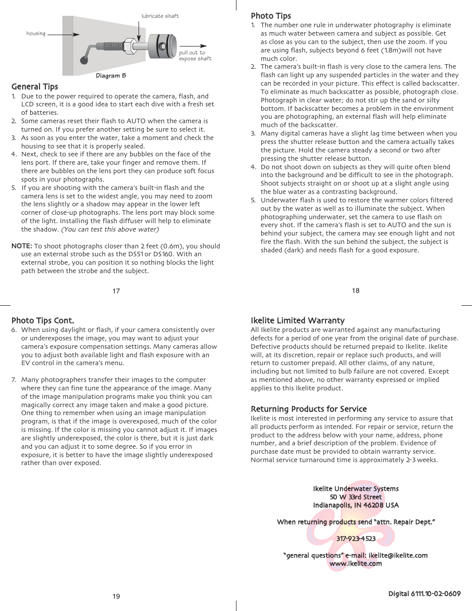 Ikelite DSC-H3 User Manual | Page 5 / 5