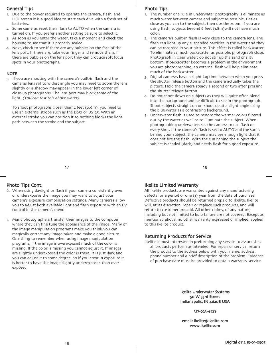 Ikelite DSC-P150 User Manual | Page 6 / 6