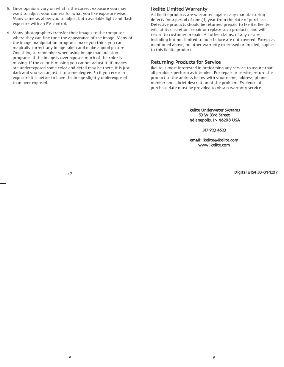 Ikelite FinePix F50fd User Manual | Page 5 / 5