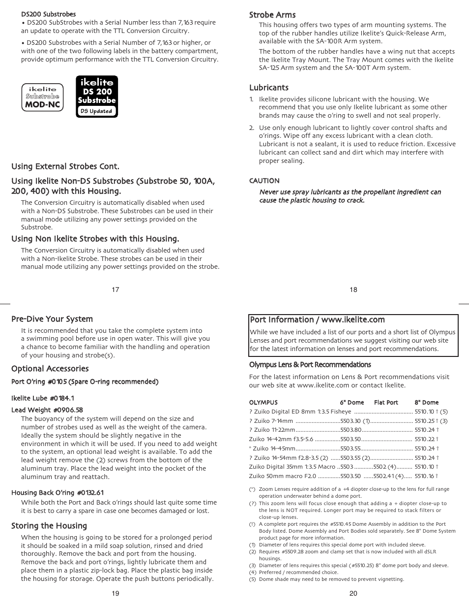Ikelite Olympus E-3 User Manual | Page 5 / 7
