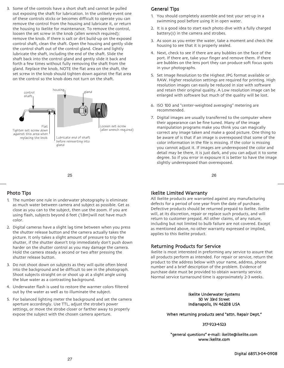 Ikelite Olympus E-3 User Manual | Page 7 / 7