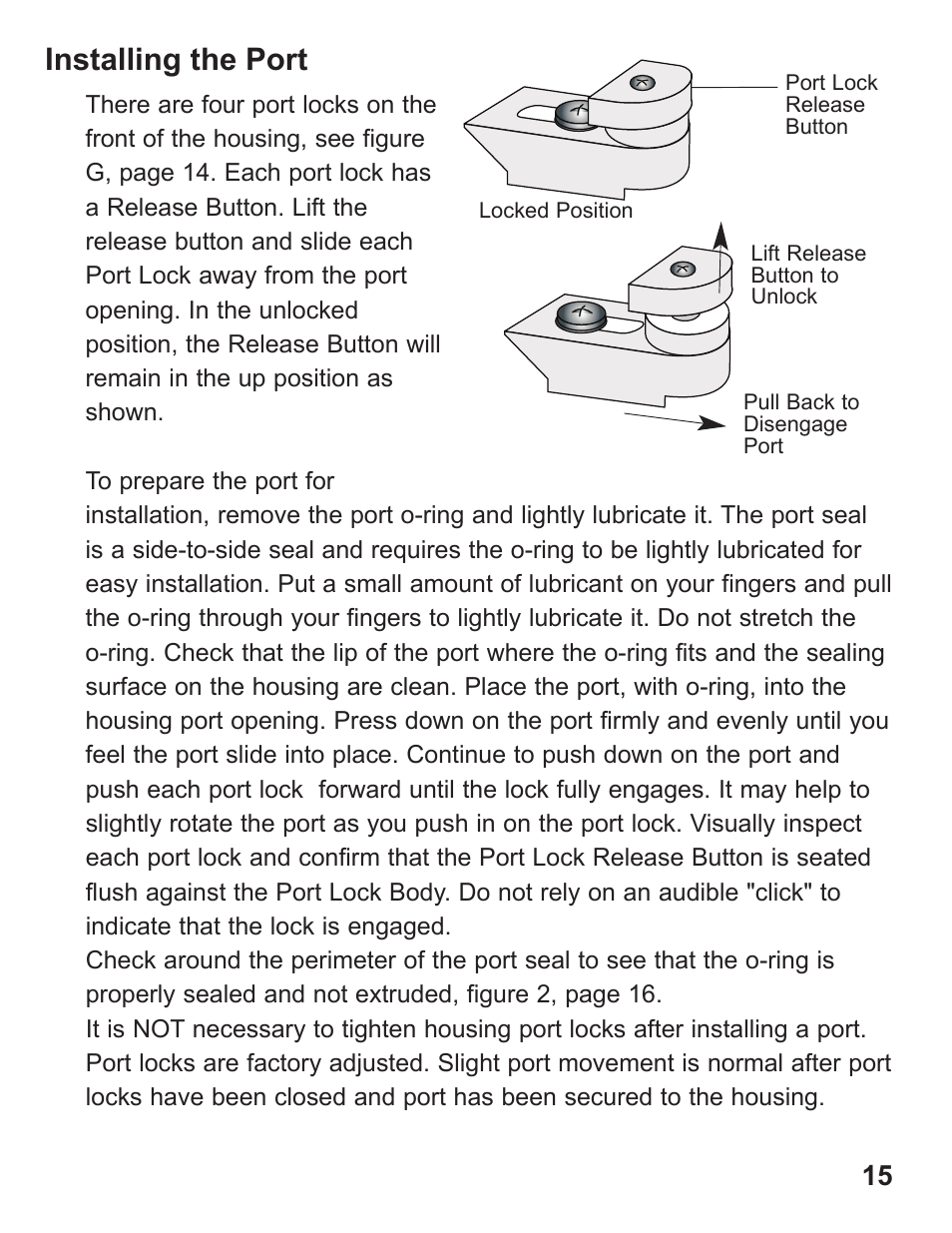Installing the port | Ikelite SLR-DC Housing D700 User Manual | Page 15 / 28
