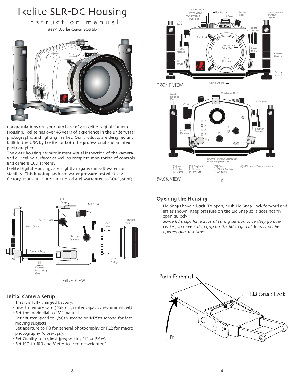 Ikelite SLR-DC User Manual | 7 pages