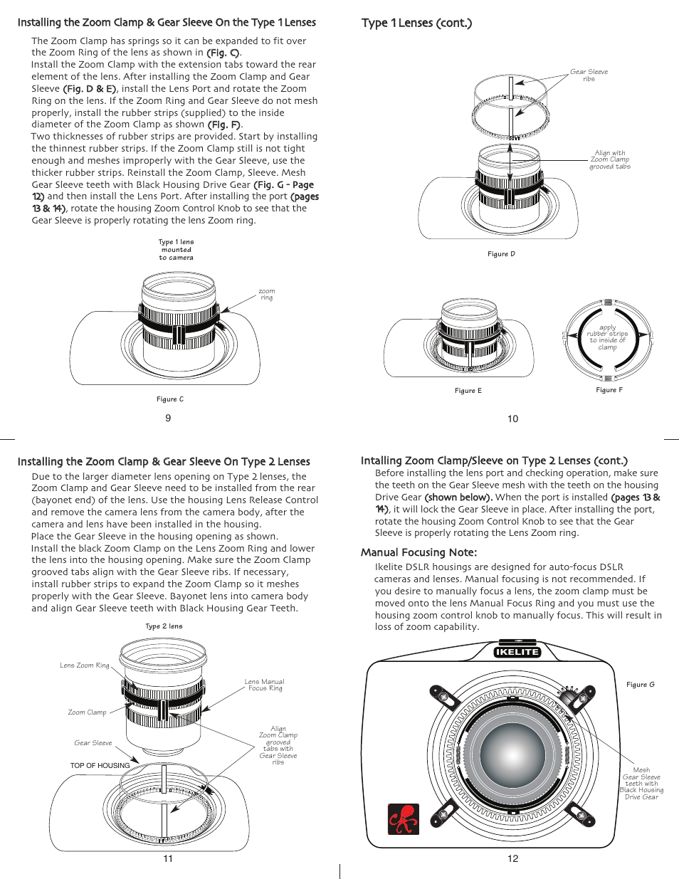 Ttyyppee 11 lleennsseess ((ccoonntt..)) | Ikelite SLR-DC User Manual | Page 3 / 7