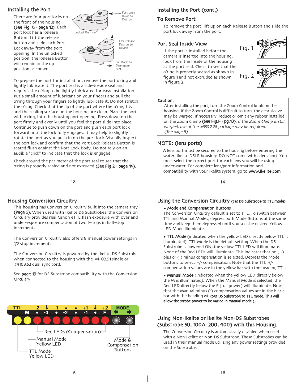 Fig. 1 fig. 2 | Ikelite SLR-DC User Manual | Page 4 / 7