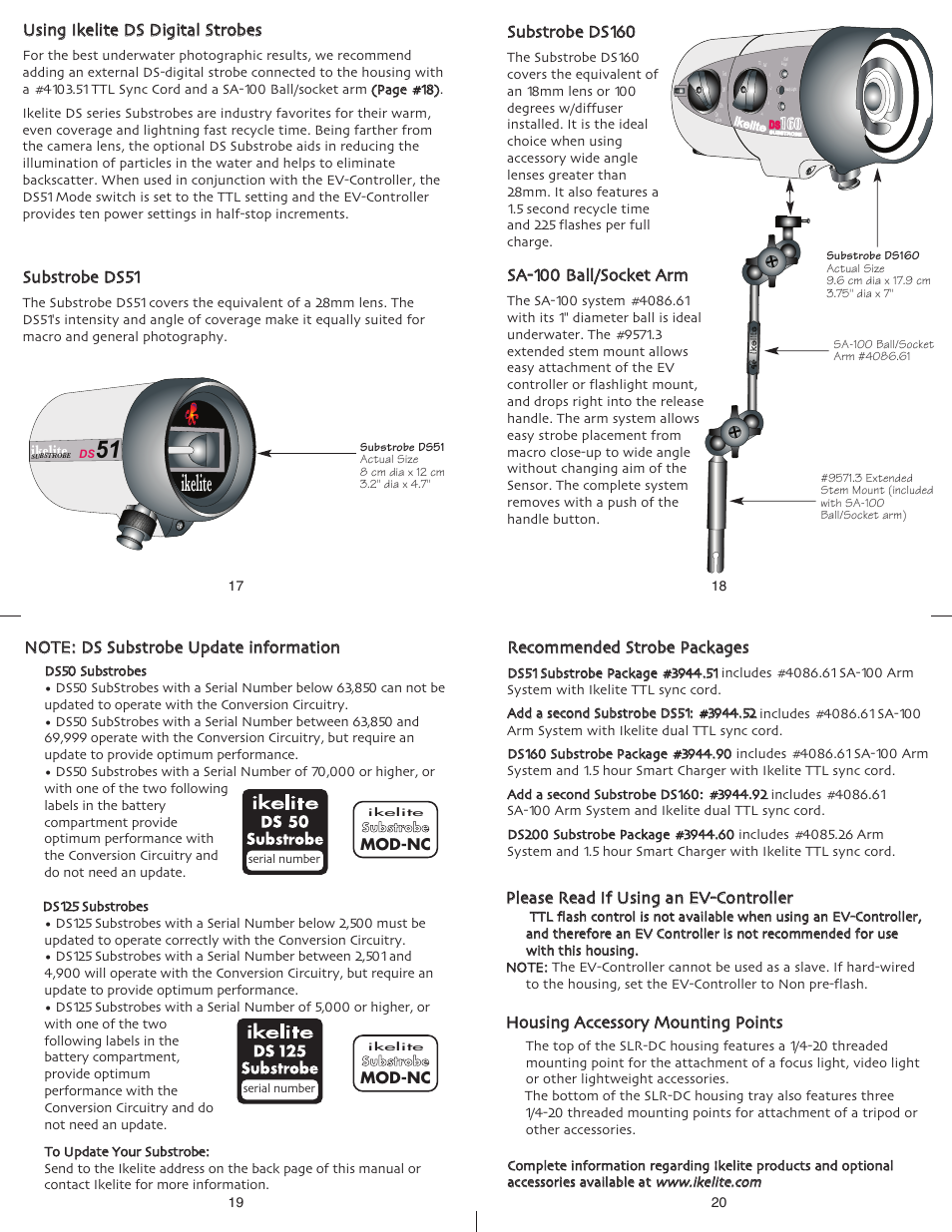Ikelite, Ssuubbssttrroobbee d dss5511 | Ikelite SLR-DC User Manual | Page 5 / 7