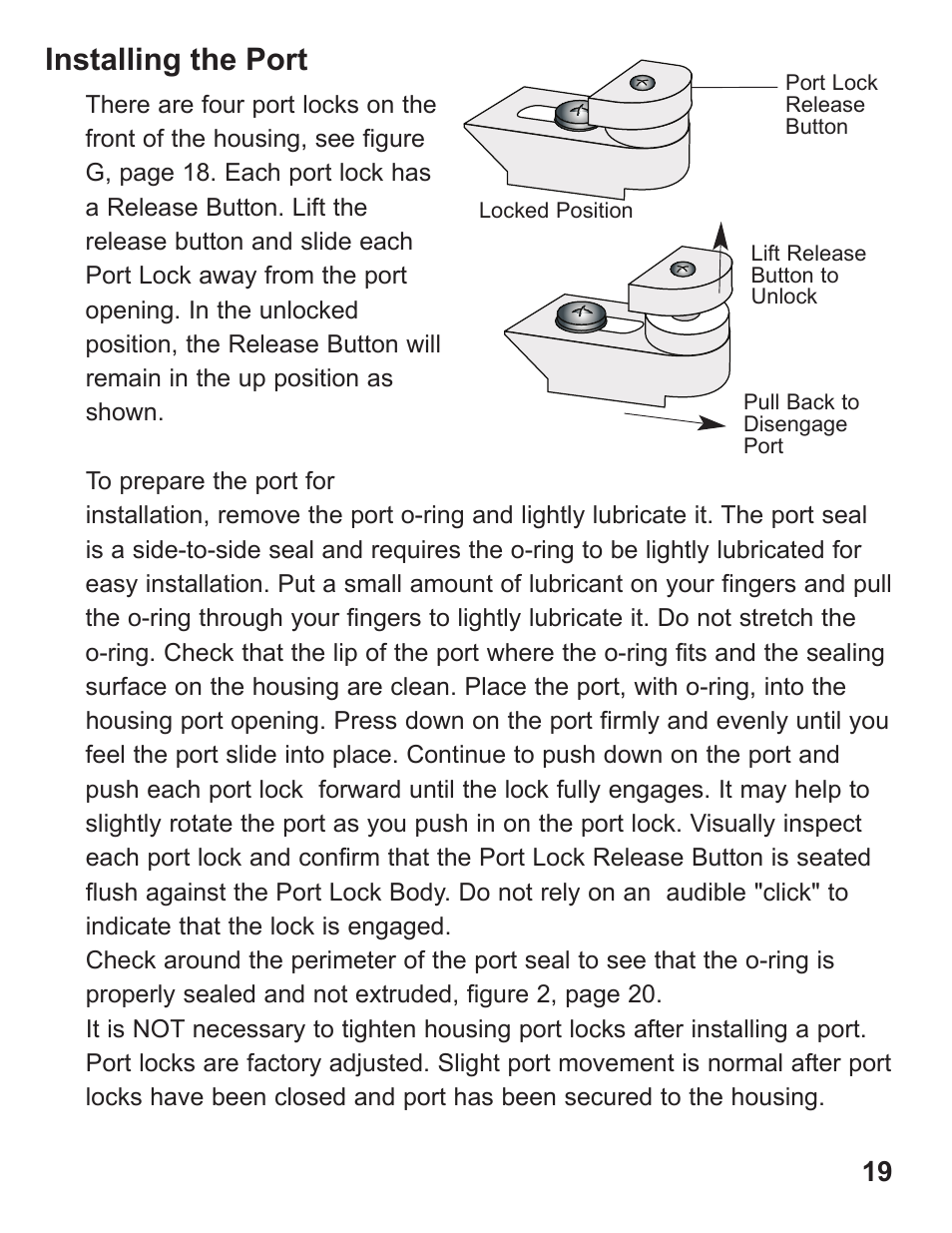 Installing the port | Ikelite Digital Camera Housing SLR-DC User Manual | Page 19 / 32