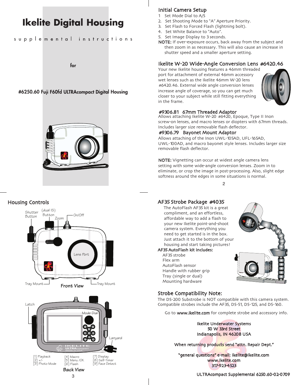 Ikelite F60fd User Manual | 1 page