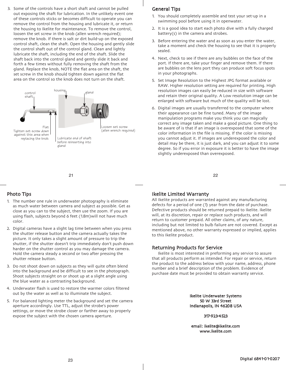 Ikelite DSLR-A100 User Manual | Page 6 / 6