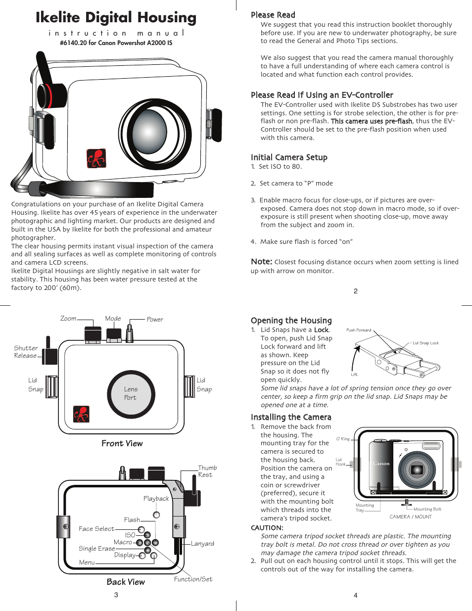 Ikelite SA-100 User Manual | 5 pages