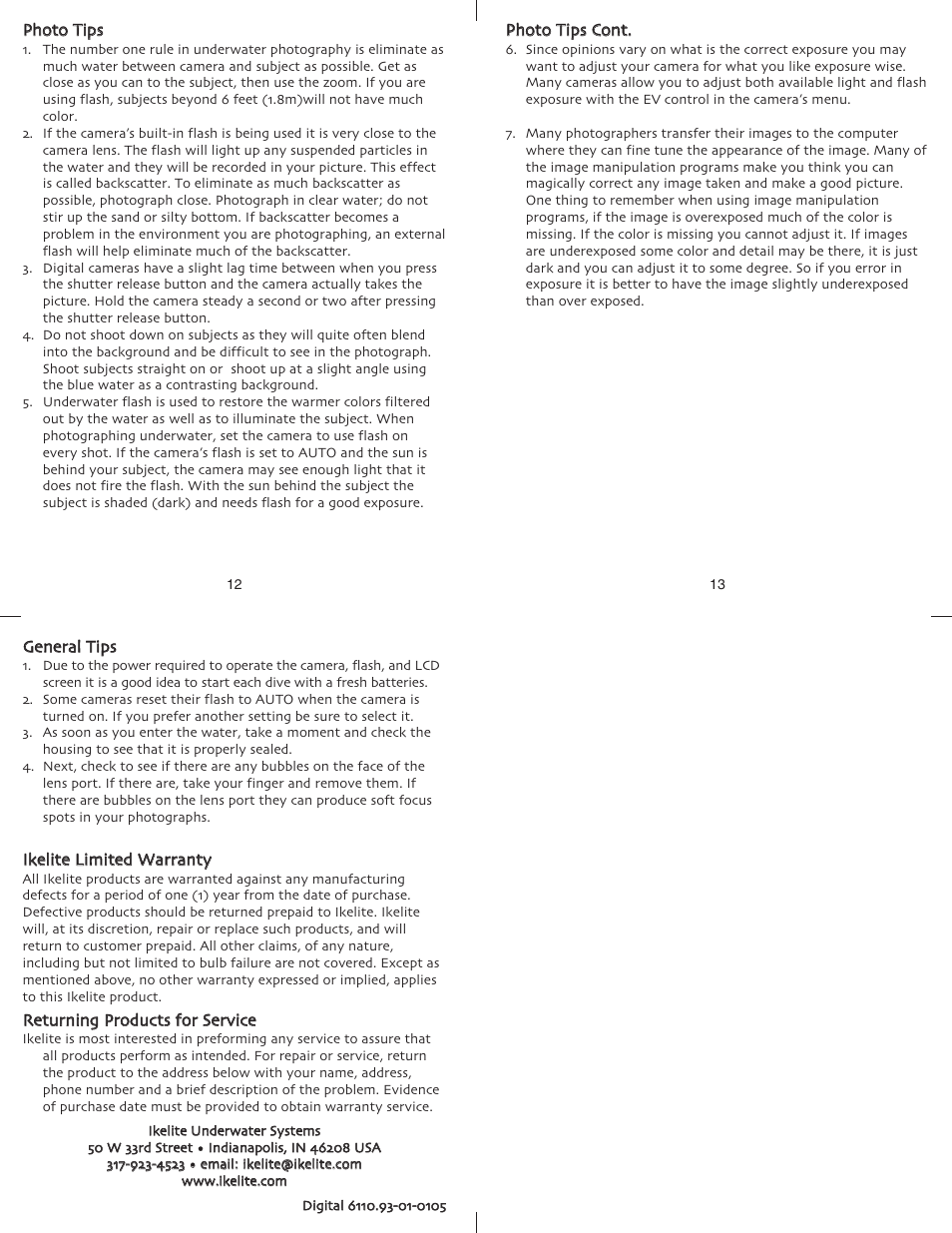Ikelite DSC-V3 User Manual | Page 5 / 5