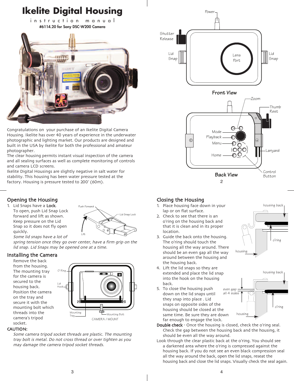 Ikelite DSC-W200 User Manual | 5 pages