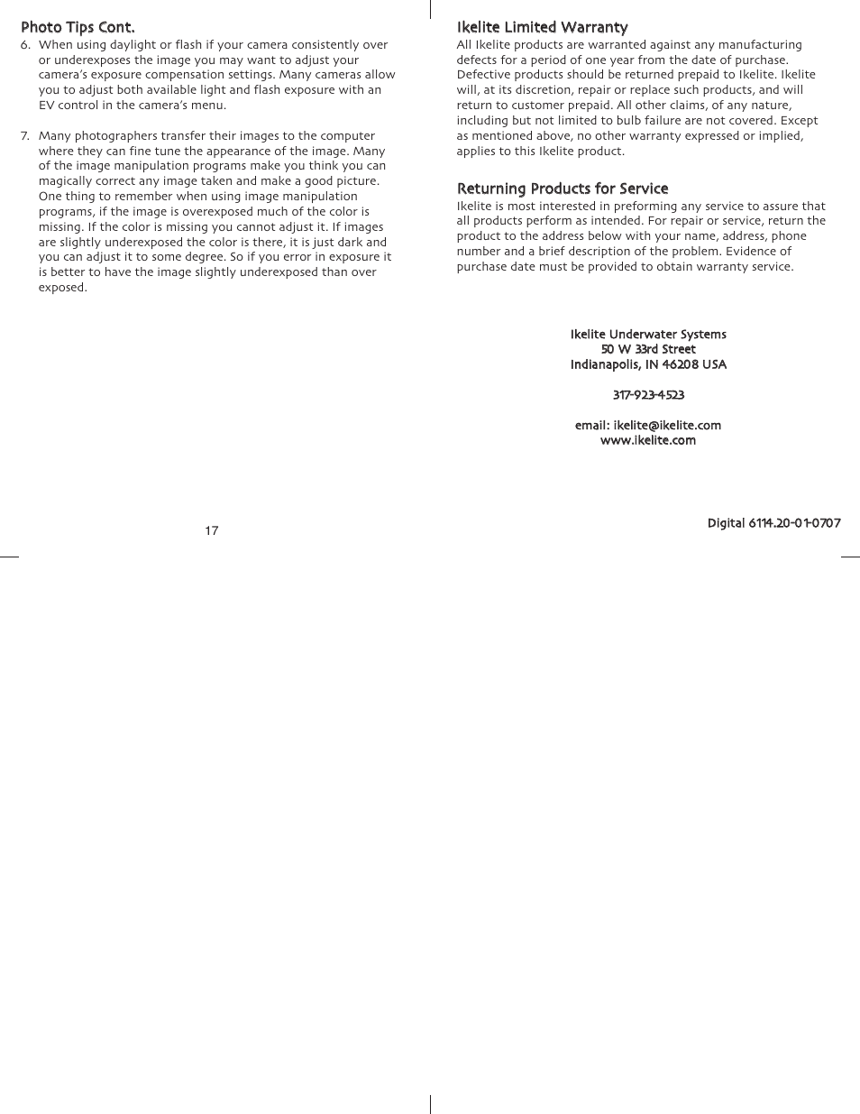 Ikelite DSC-W200 User Manual | Page 5 / 5