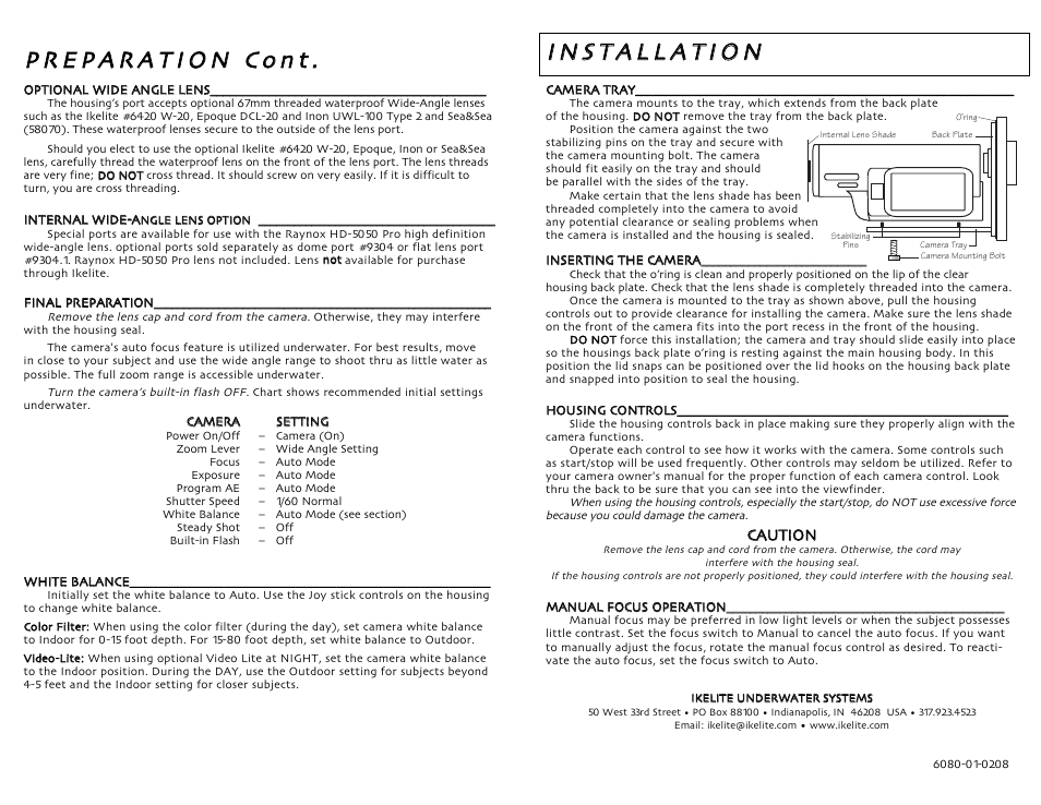 Ikelite Canon HG-10 User Manual | Page 2 / 2