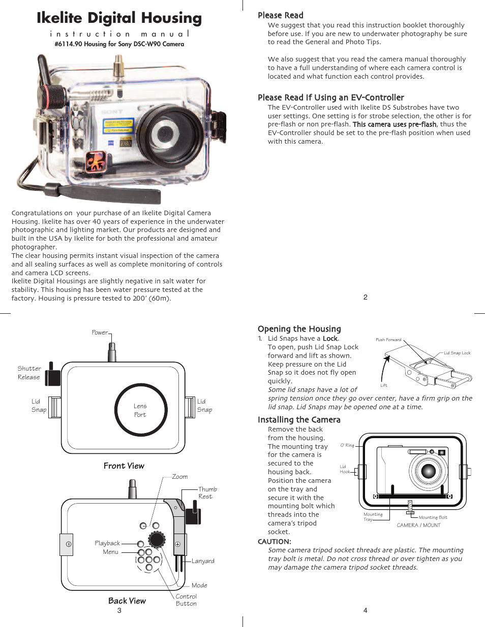 Ikelite DSC-W90 User Manual | 5 pages