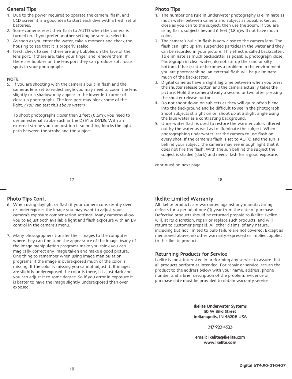 Ikelite DSC-W90 User Manual | Page 5 / 5