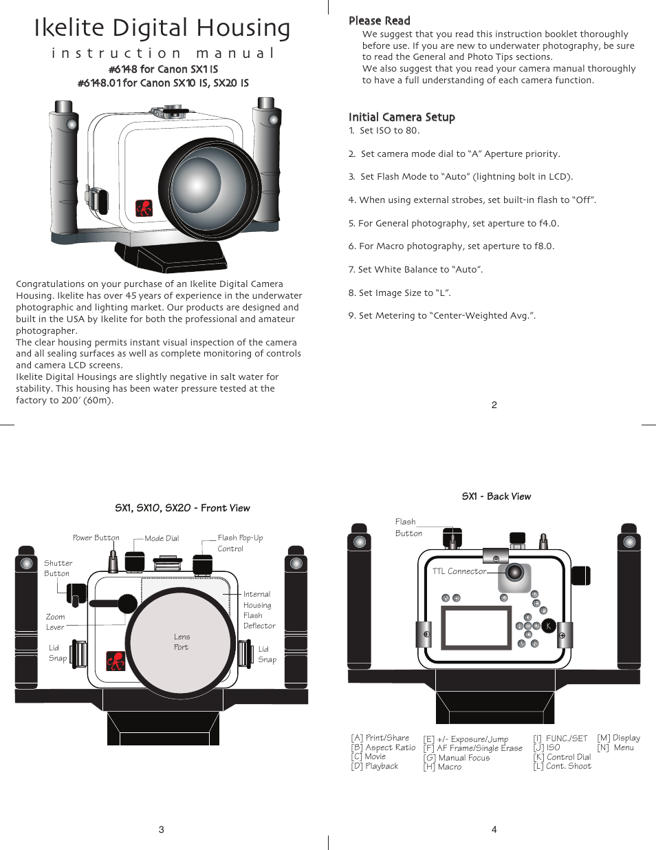 Ikelite SX10 IS User Manual | 6 pages