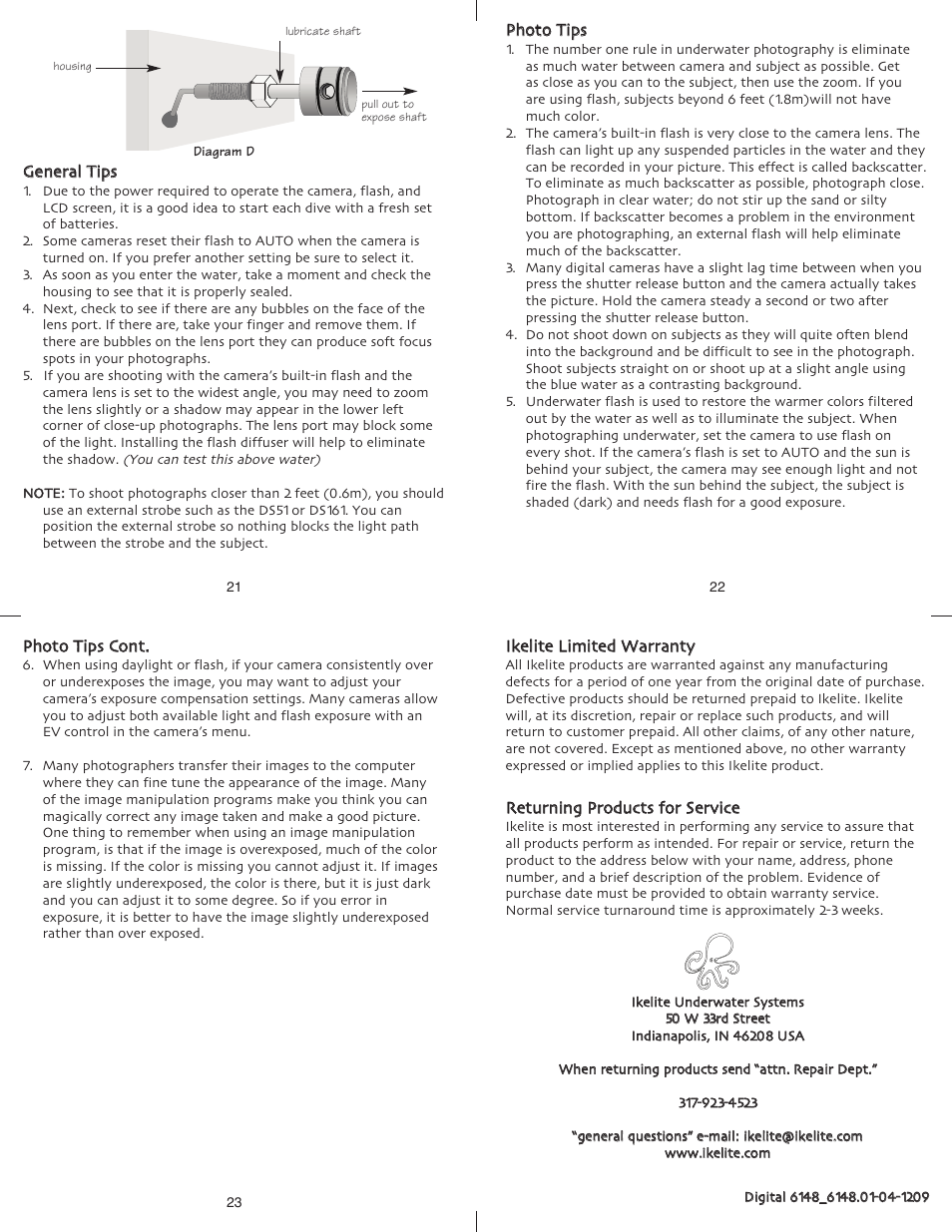 Ikelite SX10 IS User Manual | Page 6 / 6