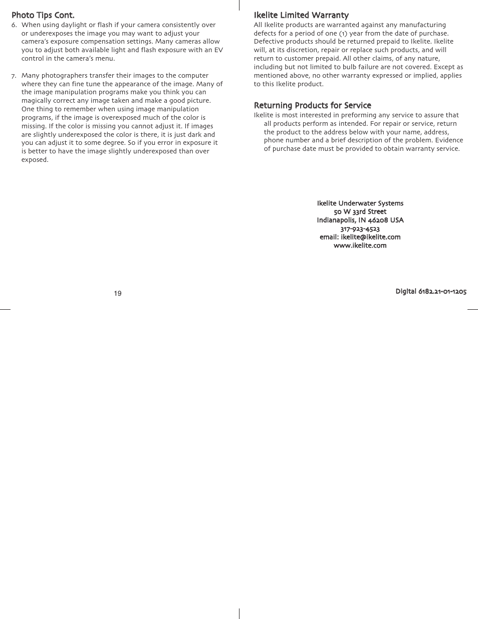 Ikelite Nikon Coolpix L1 User Manual | Page 7 / 7